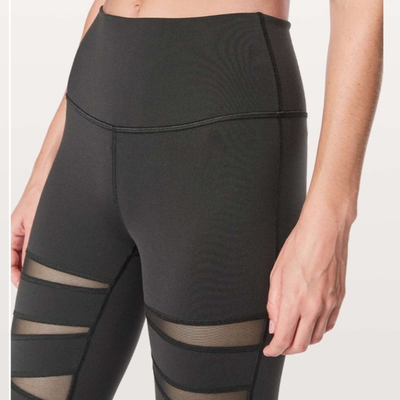 Lululemon Wunder Under Pant (Hi-Rise) *Tech Mesh 28" Black - Picture 8 of 11